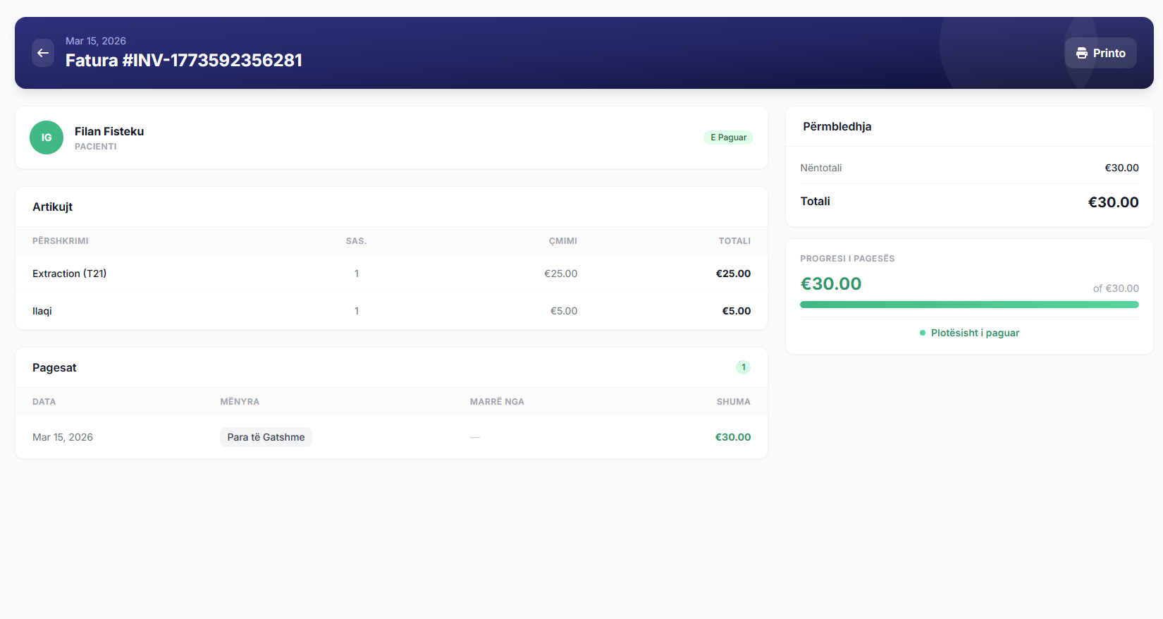 Invoice Detail