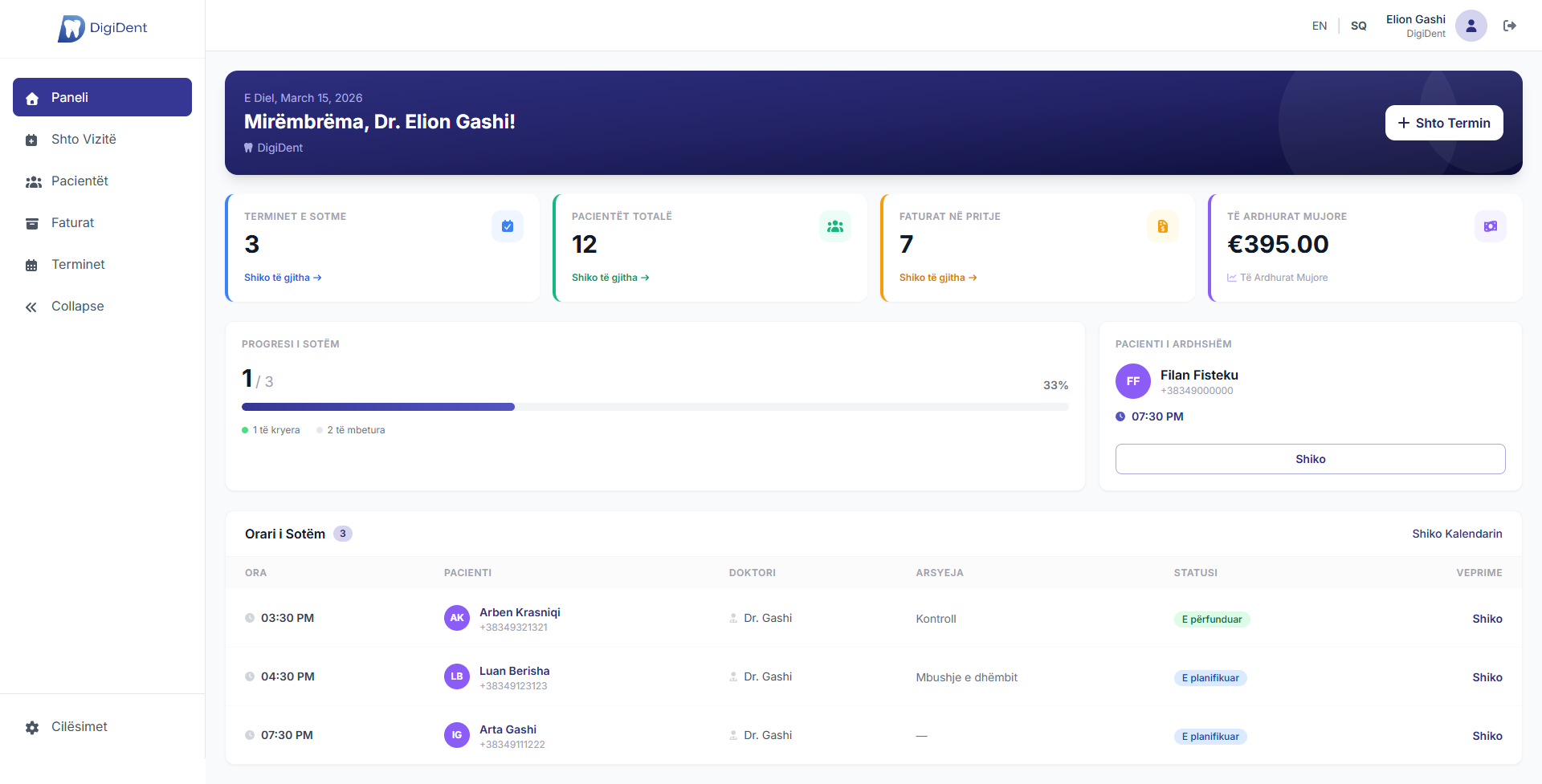 Digident Dashboard
